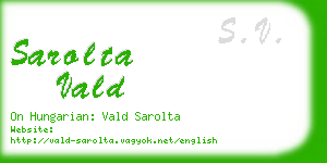 sarolta vald business card